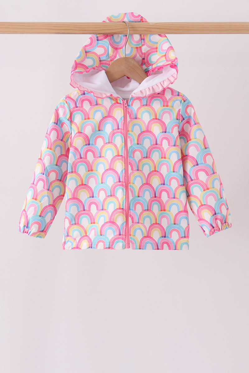 Rainbow Ruffle Raincoat