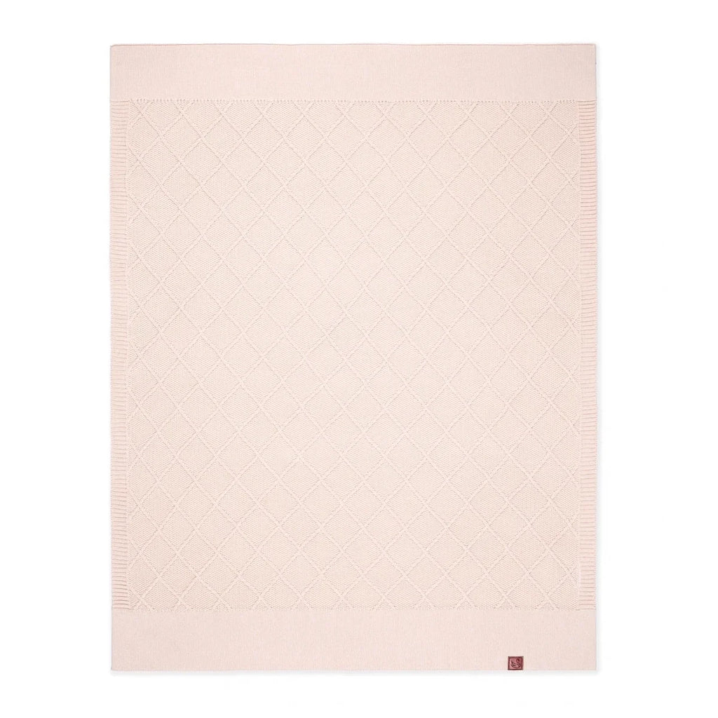 Diamond Stitch Baby Knit Blanket in Beige