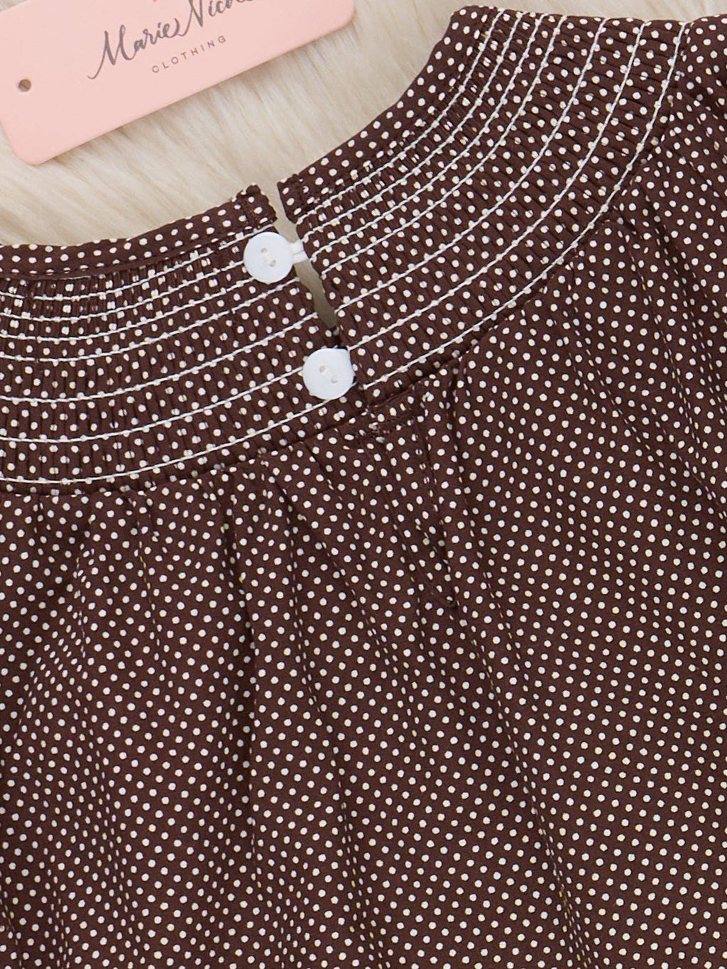 Brown Smocked Pumpkin Bubble