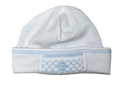 Baby Boy's White Jacquard Hand Smocked Hat