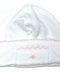 Sweet Baby White Jacquard Girls Hat: NB