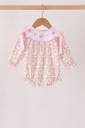 Pink Santa Bow Embroidery Bubble